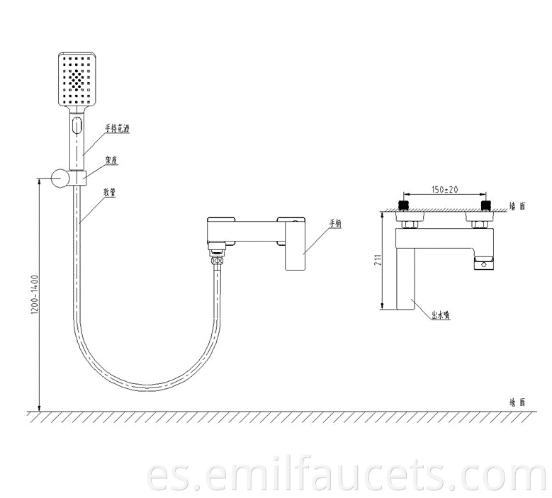 wall mounted shower mixer taps